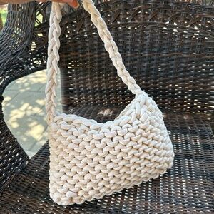 a new day Cream Braided Shoulder Bag